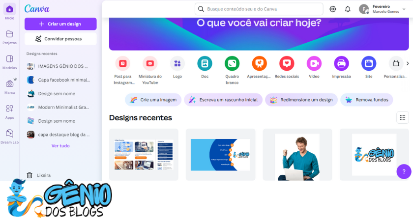 Como Criar um Design para Blog - canva pro