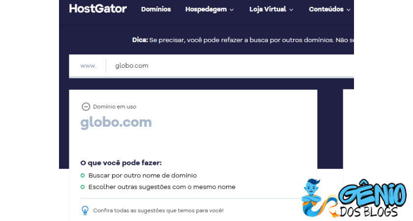 como registrar um domínio - hostgator